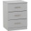 Seconique Seconique Dakota 3 Drawer Bedside in Light Grey 1