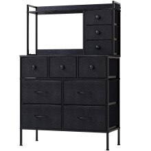 Mintnook Bedroom Chest of Drawers, Fabric Dresser with 10 Drawers, Large Capacity Drawers Cabinet, Stylish Storage Organizer Unit for Bedroom, Living