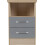 Seconique Seconique Nevada 2 Drawer Bedside in Grey Gloss/Light Oak Effect Veneer 2