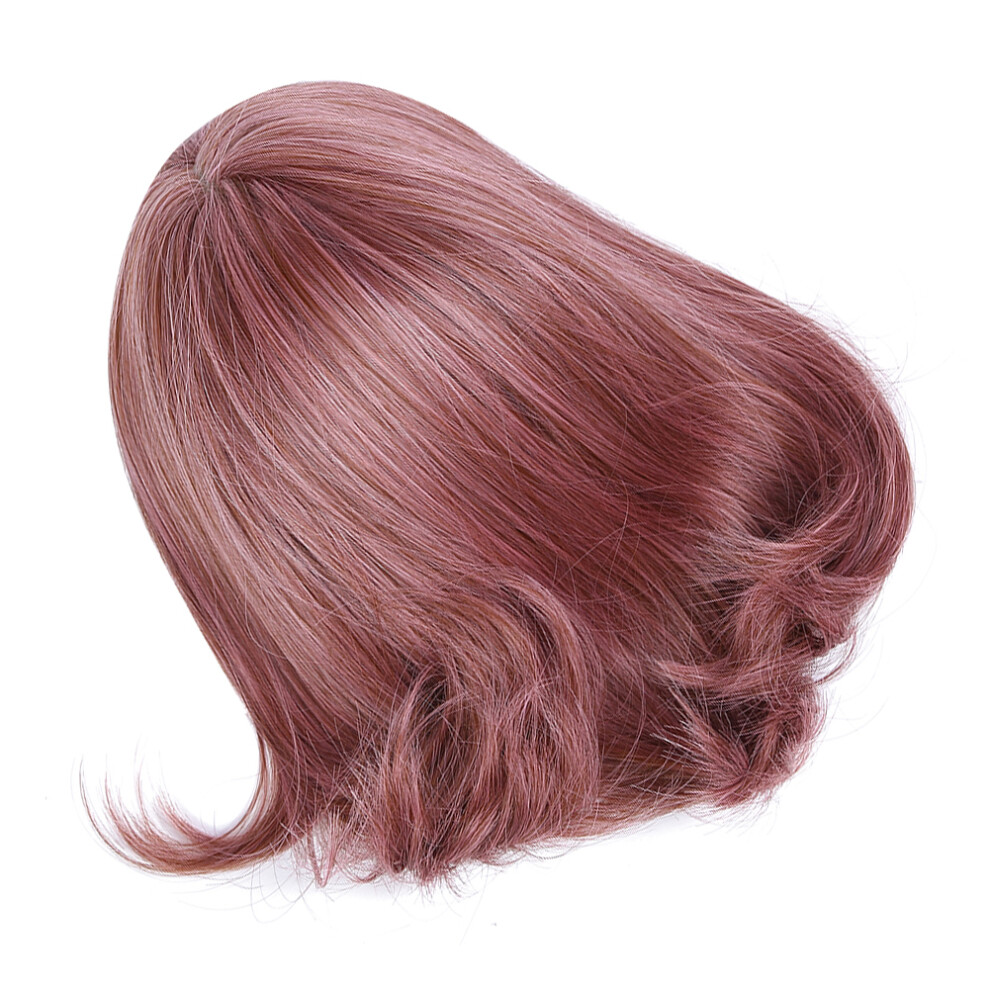 Unisex Lady 35Cm Short Wavy Synthetic Wig Women Cosplay Party Fashionable Style