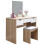 GFW Elizabeth Dressing Table Set Oak 1