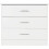 Seconique Seconique Nevada 3 Drawer Chest in White Gloss 3