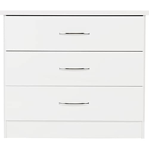 Seconique Seconique Nevada 3 Drawer Chest in White Gloss 2