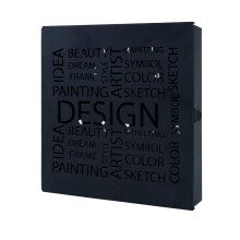 HAKU M?bel Key Box Black, Metal - Size: W 22 cm X H 24 cm X D 5 cm, Style: Modern
