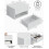 HEYZOEY Floating Bedside Table Vertical Floating Nightstand Small Modern Side Table Retro End Table, Vertical White 2
