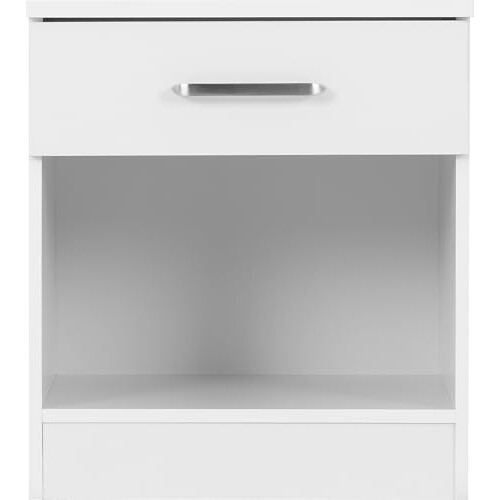 Seconique Seconique Dakota 1 Drawer Bedside in White 2