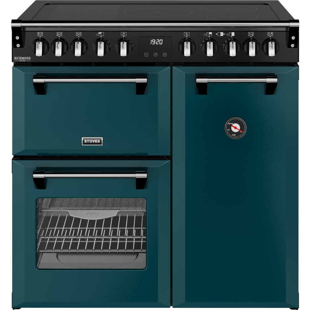 Stoves Richmond Dx 90Ei 90Cm Wide Electric Range Cooker With Induction Hob - Deep Marine - A Rated