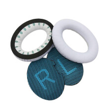(White Blue) Replacement Ear Pads Restore Sound Quality Enhance Noise Cancellation Ear Cushion Repair Foam