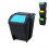 Stackable Recycle Bin 25 Litre Blue Plastic Waste Sorting Bin Space Saving Kitchen Utility Room Waste Management 1