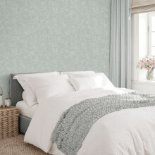 Hessian Texture Mineral Blue Wallpaper Luxury Heavyweight Vinyl Wall Covering Scrubbable 10mx53cm Roll