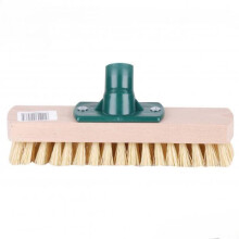 Garden Broom 23 cm Compact Wood and Plastic Sweeping Brush Small Patio Steps Path Cleaning Tool Outdoor Use