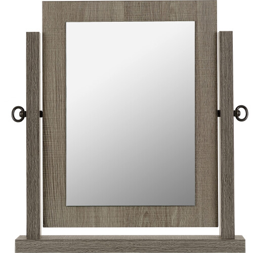 Seconique Seconique Lisbon Dressing Table Mirror in Black Wood Grain