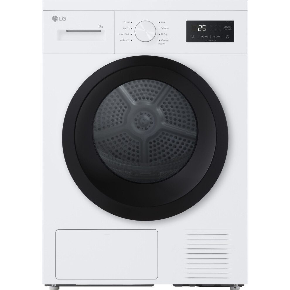 LG RHA1008NWK 8kg Heat Pump Tumble Dryer - White - Image 2