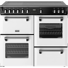 Stoves Richmond Deluxe 100Ei 100cm wide Electric Range Cooker with Induction Hob - Ice White - A Rated