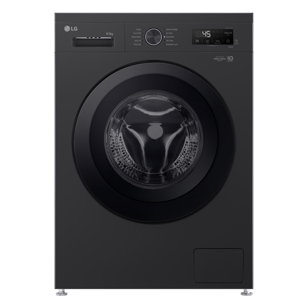 Lg X10 Series Thinq W4x1095nnk Wifi Connected 9Kg / 5Kg Washer Dryer With 1400 Rpm - Black - E Rated [Wash&Dry], A Rated [Wash Only]