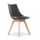 Life Interiors Plastic Shell Lanzo Retro Dining Chair, Black 1