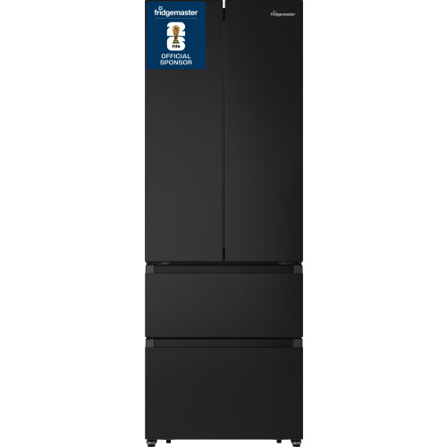 Fridgemaster American Fridge Freezer - Black - E Rated