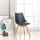Life Interiors Plastic Shell Lanzo Retro Dining Chair, Black 2