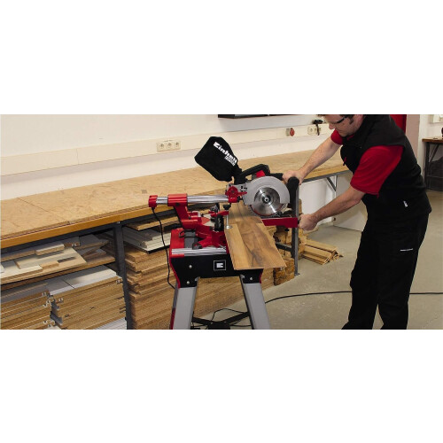 Einhell Original Einhell saw underframe E-Stand (underframe for mitre saws, X-bracing for stable standing, height-adjustable foot, rugged steel construction) 1