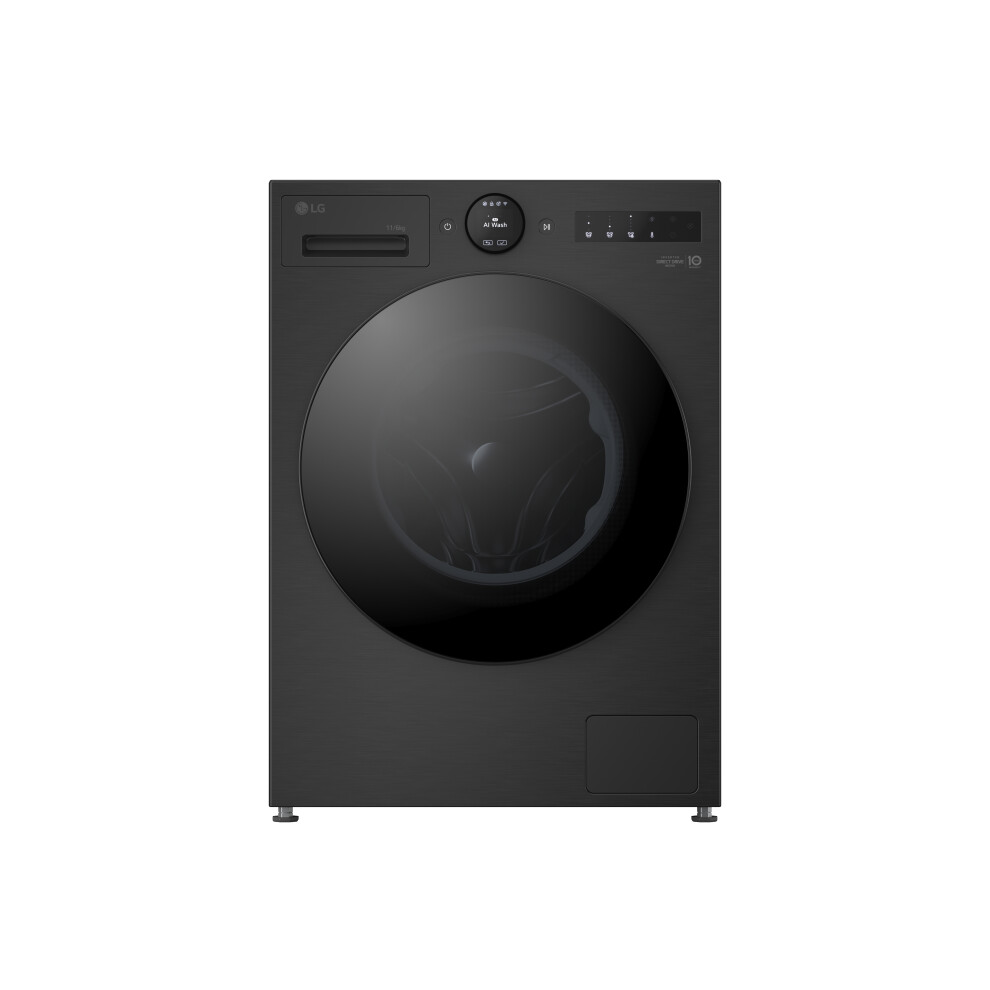 Lg Vx70 Series Ai Direct Drive W4x7016tbb Wifi Connected 11Kg/6Kg Washer Dryer With 1400 Rpm - Matte Black - D Rated [Wash&Dry], A Rated [Wash Only]
