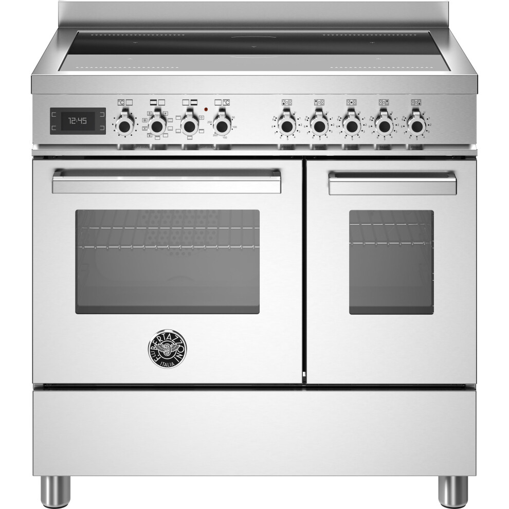 Bertazzoni Professional Series Pro95i2ext 90Cm Wide Electric Range Cooker With Induction Hob - Stainless Steel