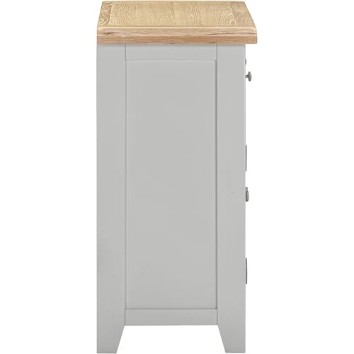 Seconique Seconique Windsor 2 Door 2 Drawer Sideboard in Pebble Grey/Oak 2