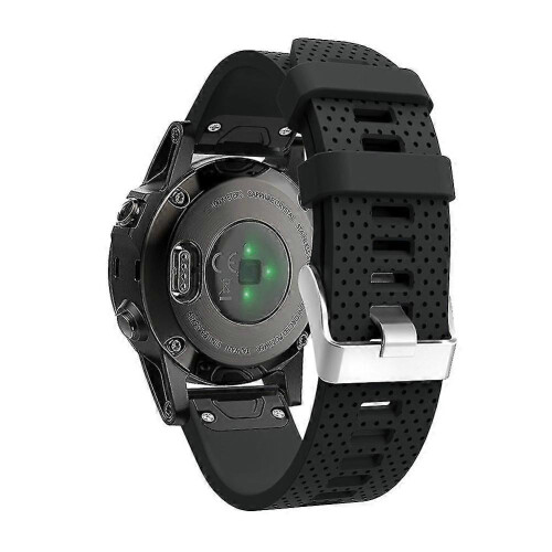 (Black)Quick Release 20mm Silicone Wrist Band Watchband Strap for  Fenix 5S