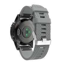 (Grey) Quick Release 20mm Silicone Wrist Band Watchband Strap for  Fenix 5S