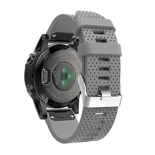 (Grey)Quick Release 20mm Silicone Wrist Band Watchband Strap for  Fenix 5S