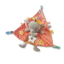 (elephant) Baby Security Blanket Lion Lovey Triangle Teething Toy Soft Skin-Friendly Safe Newborn Pacifier Sleep Companion