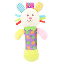 (rabbit) Baby Rattle with Jingle Bells, Soothing Toy for Infants, Early Learning Sensory Toy for Toddler Development, Newborn Gift