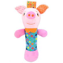 (pig) Baby Rattle with Jingle Bells, Soothing Toy for Infants, Early Learning Sensory Toy for Toddler Development, Newborn Gift