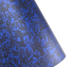 Matte Forged Blue Carbon Fiber Vinyl Wrap for Cars Hood with UV Protection and Waterproof Layer