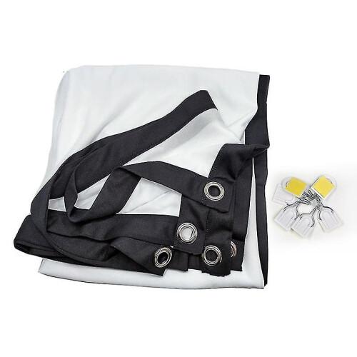 Compatible Polyester Folding Portable Simple Soft Curtain 100 Inch Black and White Anti-Light Projec