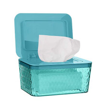 (Grün Box) Whchiy Baby Wipes Dispenser Box BPA-Free Plastic with Lid Tissue Storage Container for Home and Office Green