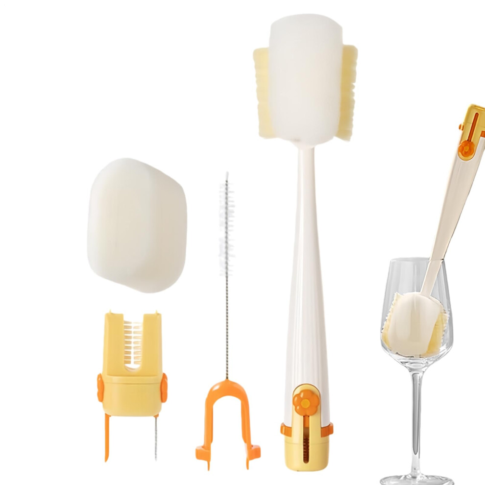 Bottle Cleaning Brush Set with Ergonomic AntiSlip Long Handle for Baby and Water Bottles