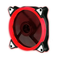 (Red) Mute RGB LED Light Cooling Fan Heat Dissipation Heatsink for Computer PC Case
