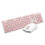 (Pink) 1 Set 1900 Wired Keyboard Punk Round Cap Mute Portable Computer USB Gaming Mouse for Desktop 1