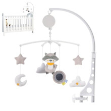 Baby Crib Mobile - Portable Hanging Toys with Animal Figures for Newborns, Nursery, Stroller, Bedroom & Outdoor