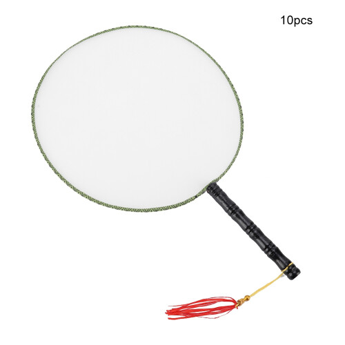 Κομψά Φορητά HomeDecorFans, ChineseHandSilkFans Λευκό Στρογγυλό Σχήμα Φιλικό προς το Περιβάλλον