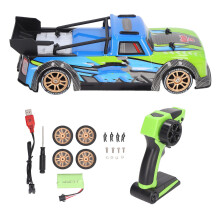 Coche teledirigido de alta velocidad para derrapes, vehículo 4x4 con luces LED para una experiencia de carreras realista y diversión nocturna al