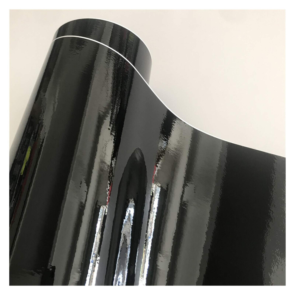 Car Vinyl Wrap Glossy 152Cm Wide Vinyl Film, 50Cm X 300Cm Sheet, Air Bubble For Cars And Motorcycles Black 9199774712835