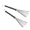 Jazz Percussion Retractable Drum Brushes - Stainless Steel & Rubber Tips 8