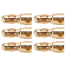 12.040 10 Stück Goldbeschichtete Bananenstecker für elektronische Tests, φ3,5 mm