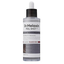 (Black) 2PCS Dr.Melaxin PEEL SHOT GLOW EXFOLIANT RICE AMPOULE (WHITE RICE/BLACK RICE) 80ML