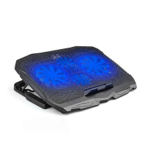 (1#) 2-USB Ports Cooling Fan Laptop Cooler Pad Notebook Stand Holder for 14/15.6inch