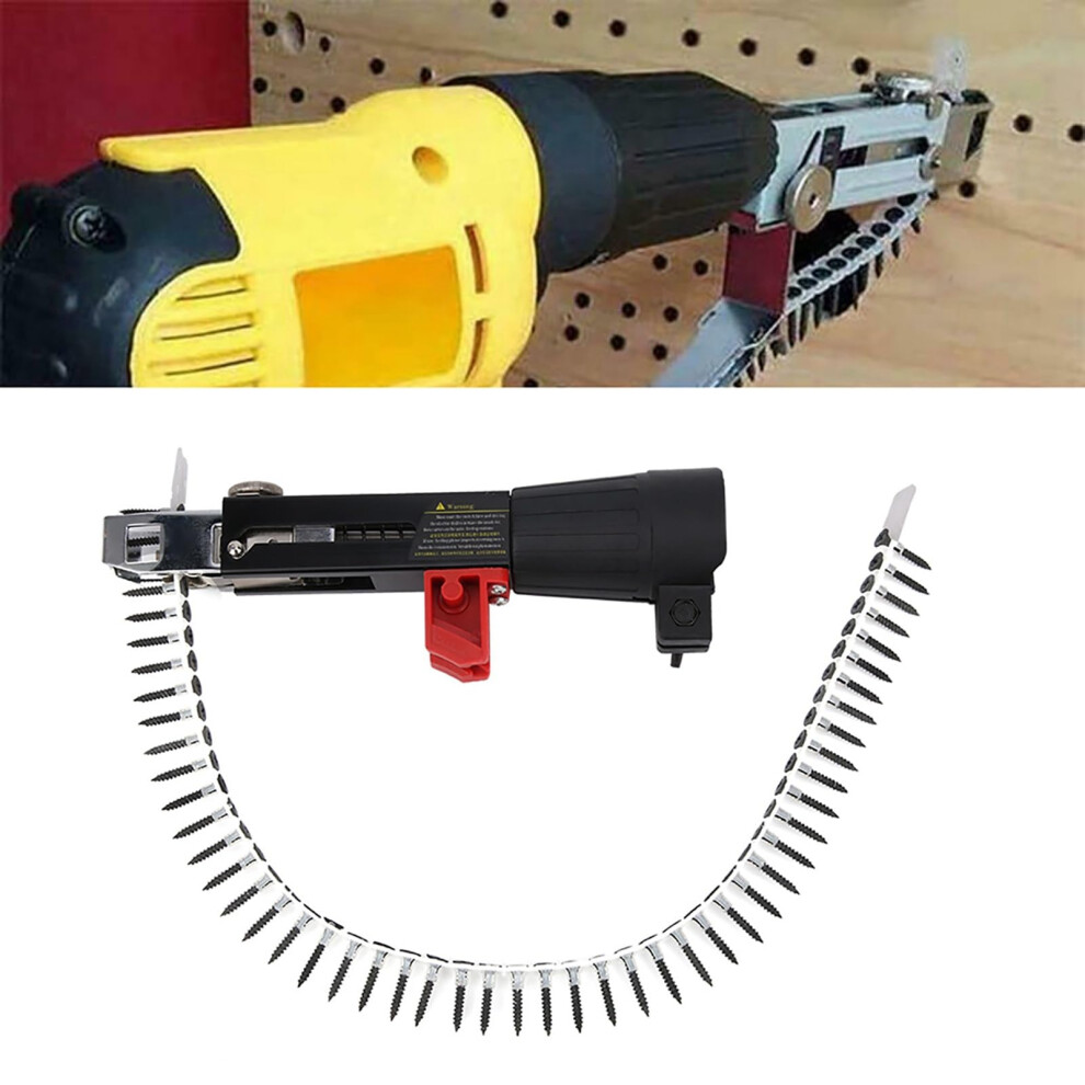 Electric Drill Screwdriver Attachment With Automatic Nail Feeding And Adjustable Depth For Gypsum Board 9187378957042