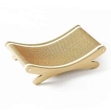 (1pcs) Cat Scratcher Bed for Indoor 2-in-1 Sisal Scratching Post & Hammock with Easy Assembly, Non-Tip Wood Base, Large Cat Bed & Scratch Pad