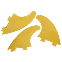 3pcs G5 PVC Surfboard Fin Set for Longboard & Shortboard Yellow