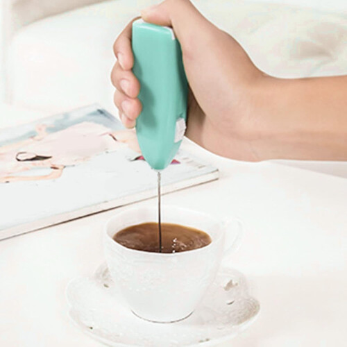 Cordless Electric Hand Mixer with OneButton Speed Control, Battery Powered for Baking – Blue 1